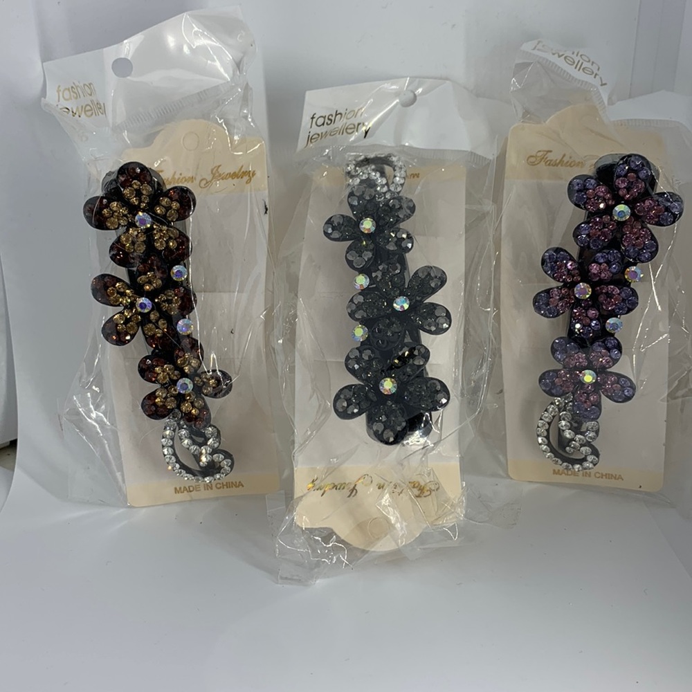 Large Fashion Jewelry Hair Clips 3/$10